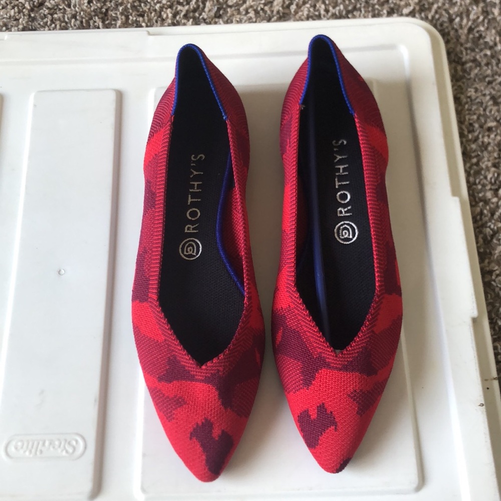 - Rothy’s red camo the point. Size 10w.